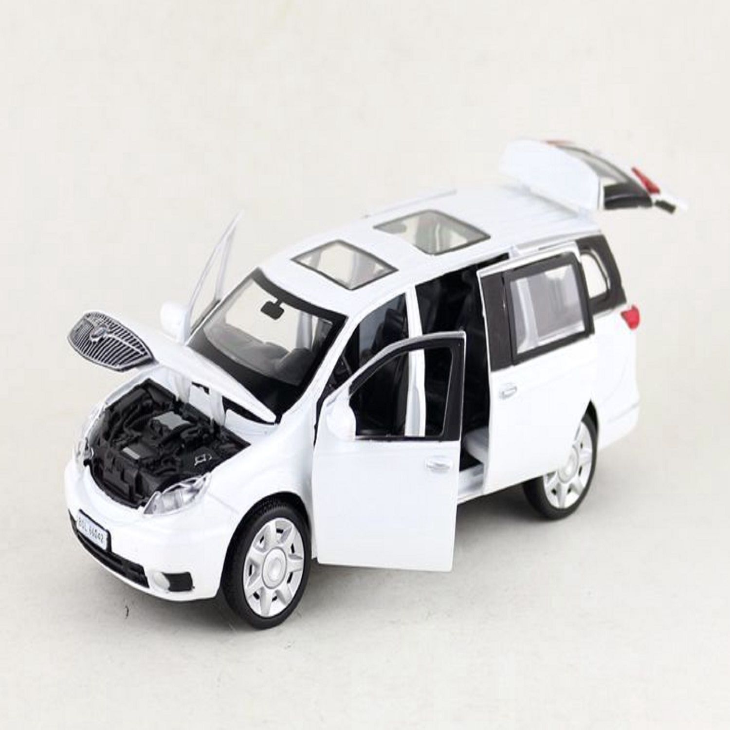 KTRS Enterprise Bvick GL8 for Business Car MPV 1:32 Alloy Car Model Six Door Simulation Sound and Light Back to The Car Model Model Car