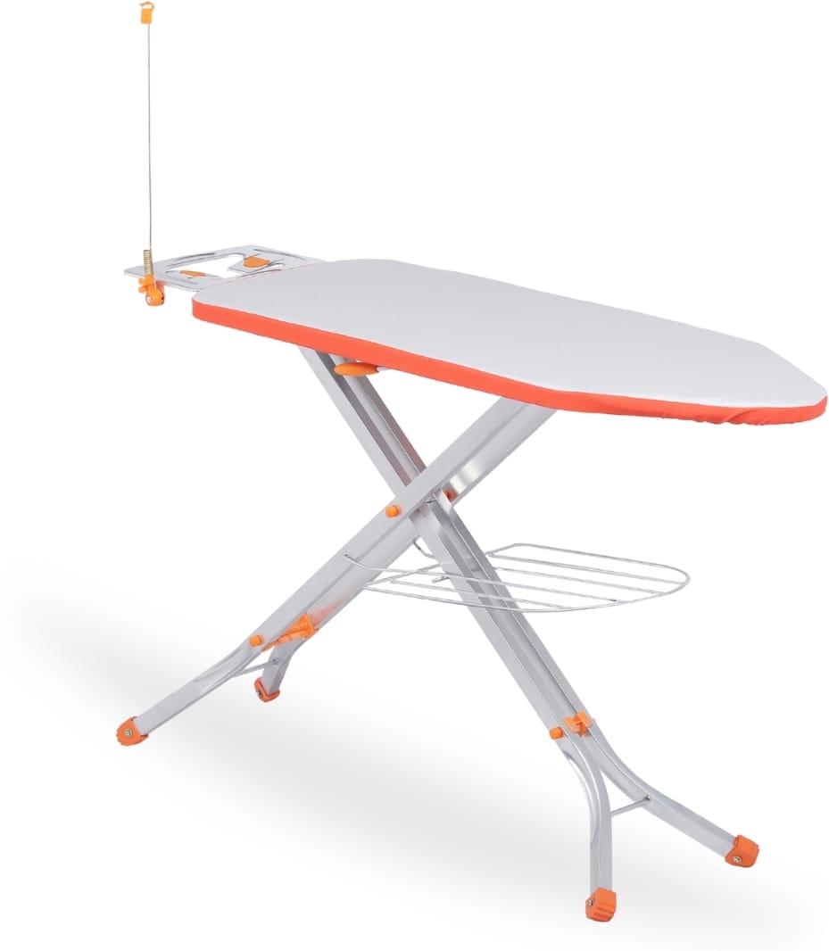 Jaimini by KSI Fold-up Iron Table Removable Cover, Press Stand for Home With Foam Pad Ironing Board