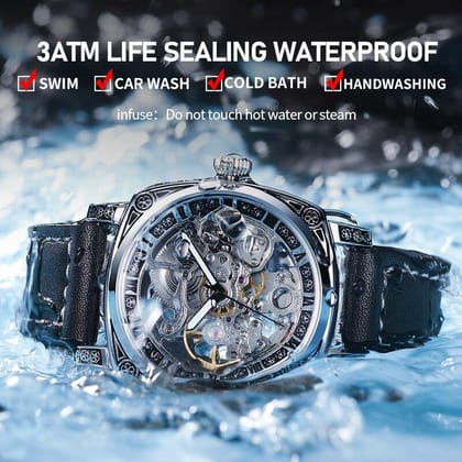 Khrist Auto Kinetics Classic Ease: Timepiece Portfolio Inside Revolving Gears Uncomplicated Grace: Automatic Mechanical Watch Collection Simplistic Elegance Analog Watch For Men