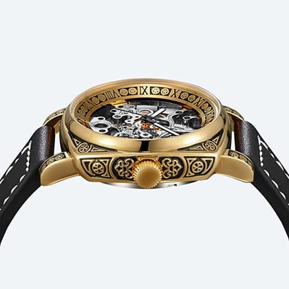 Khrist Auto Kinetics Classic Ease: Timepiece Portfolio Inside Revolving Gears Uncomplicated Grace: Automatic Mechanical Watch Collection Simplistic Elegance Analog Watch For Men