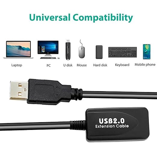 5M Active USB 2.0 M to F USB Extension Cable