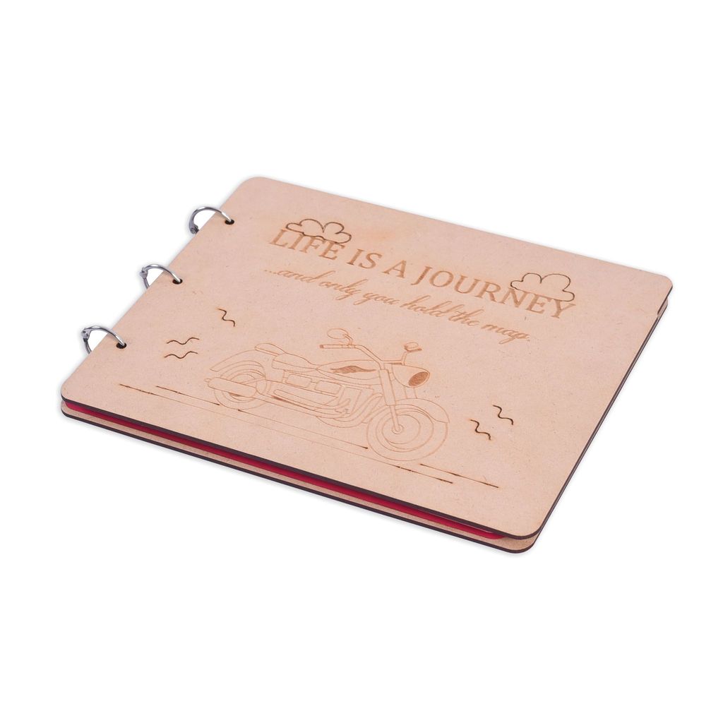 Life is a Journey - Wooden Diary - Stationery | Buy online on ZillyBuy