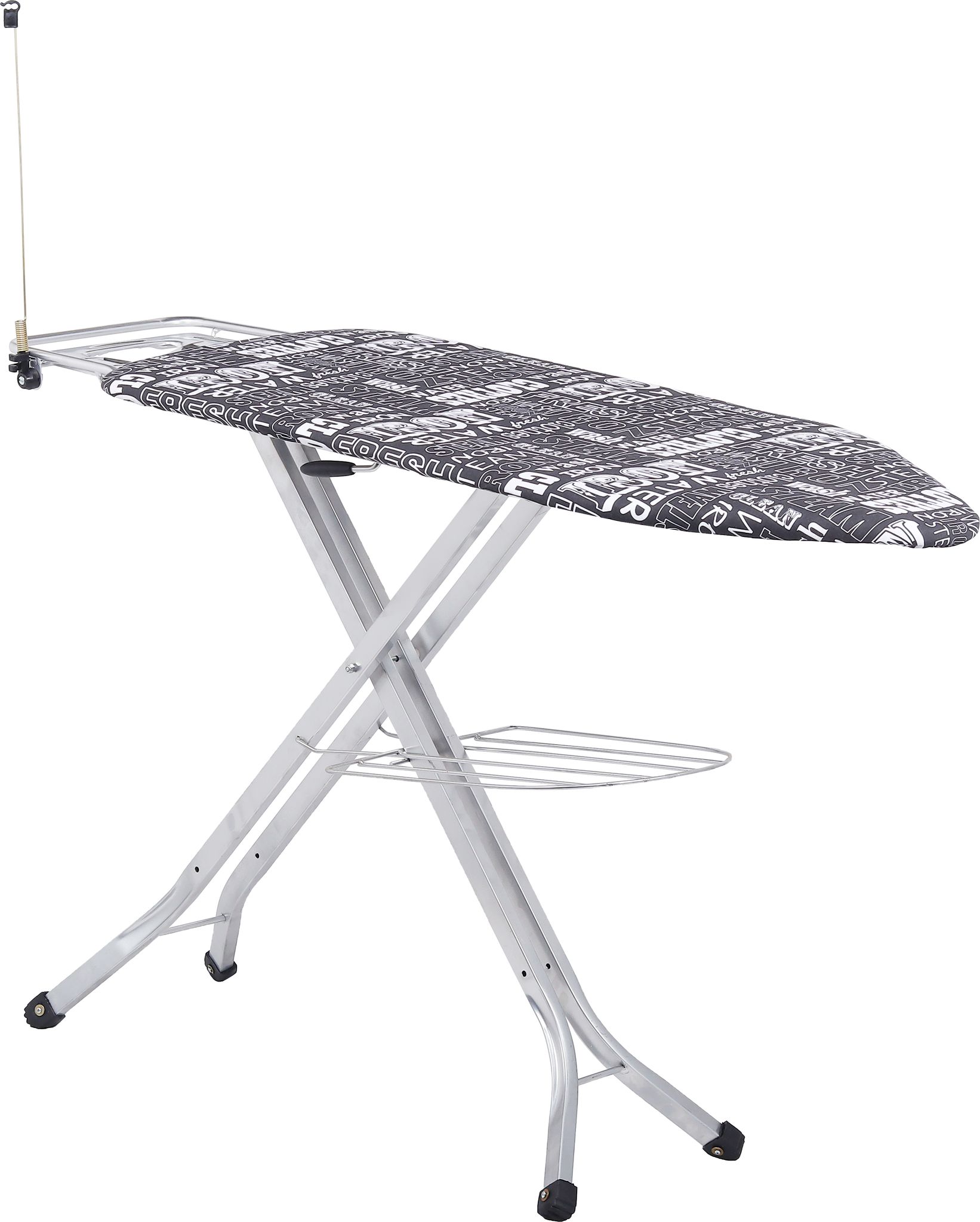 Press Table with Cloth Storage, Foldable & Board Black (114 x 45 cm) (Black)