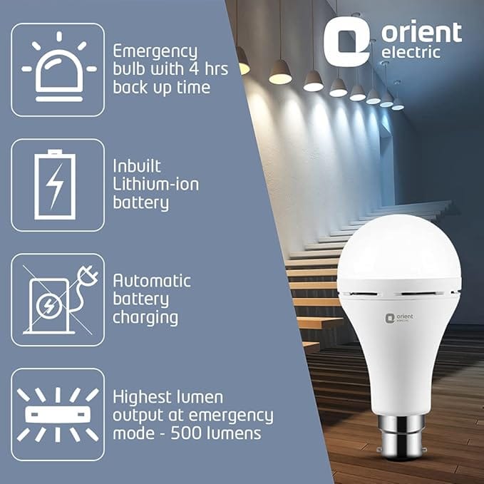 Orient Electric Emergency 12W LED Lamp Cool White Light