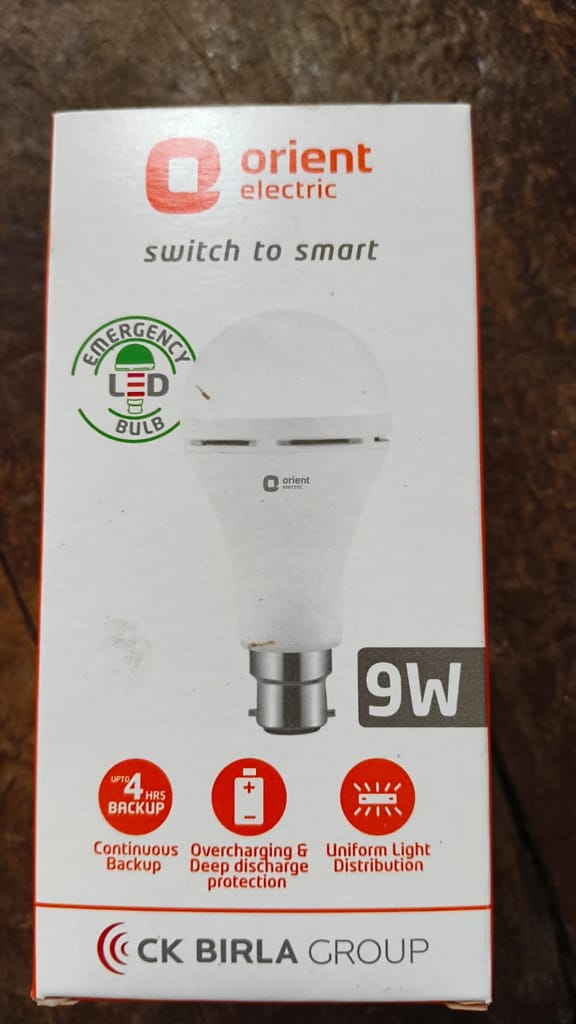 Orient Electric Emergency 12W LED Lamp Cool White Light
