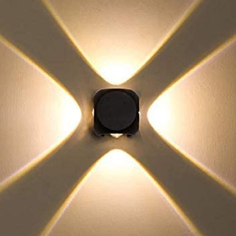 LED 4 Way LED Outdoor Waterproof Exterior Wall Light Fixture Lamp