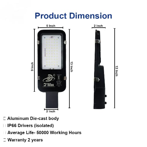 50 Watt White LED Chip Street Light