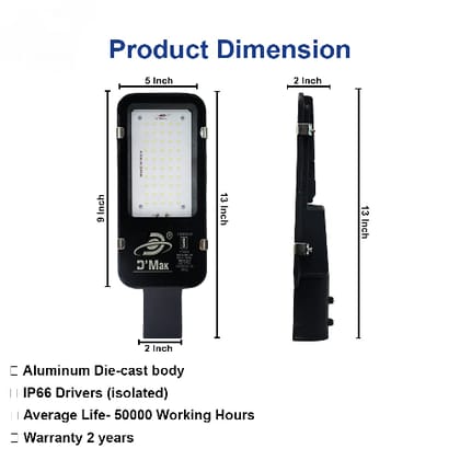 50 Watt White LED Chip Street Light