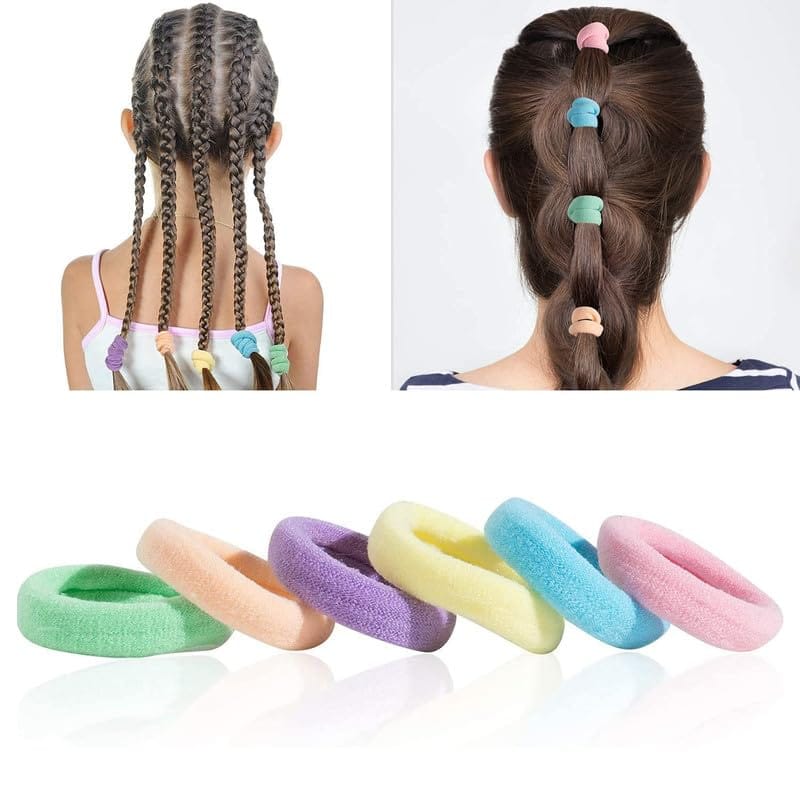 Hair Ponytail Holder Soft Non Slip Tight Stretchable Rubber Bands for School Girls/Women, Buns, Hair tie (Pack of 30)
