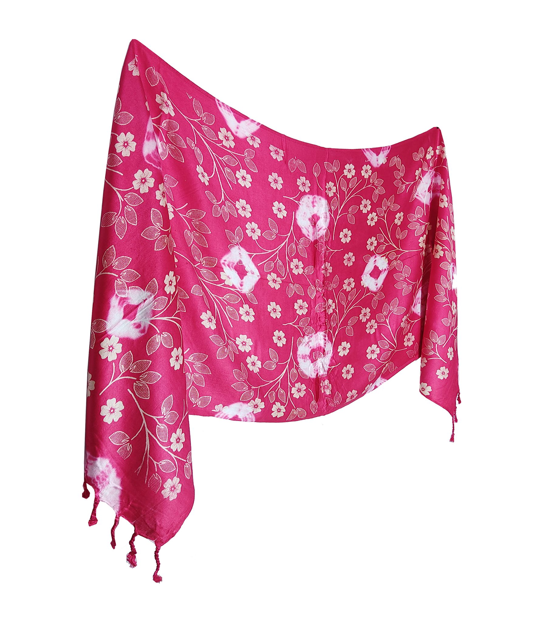Floral Printed Satin Stoles Scarf for Women & Girls, Size: 175x75 cm approx..