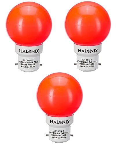 0.5-Watt LED 0.5W Round Night Bulb (Red) - Pack of 3 - Electricals | Buy online on ZillyBuy