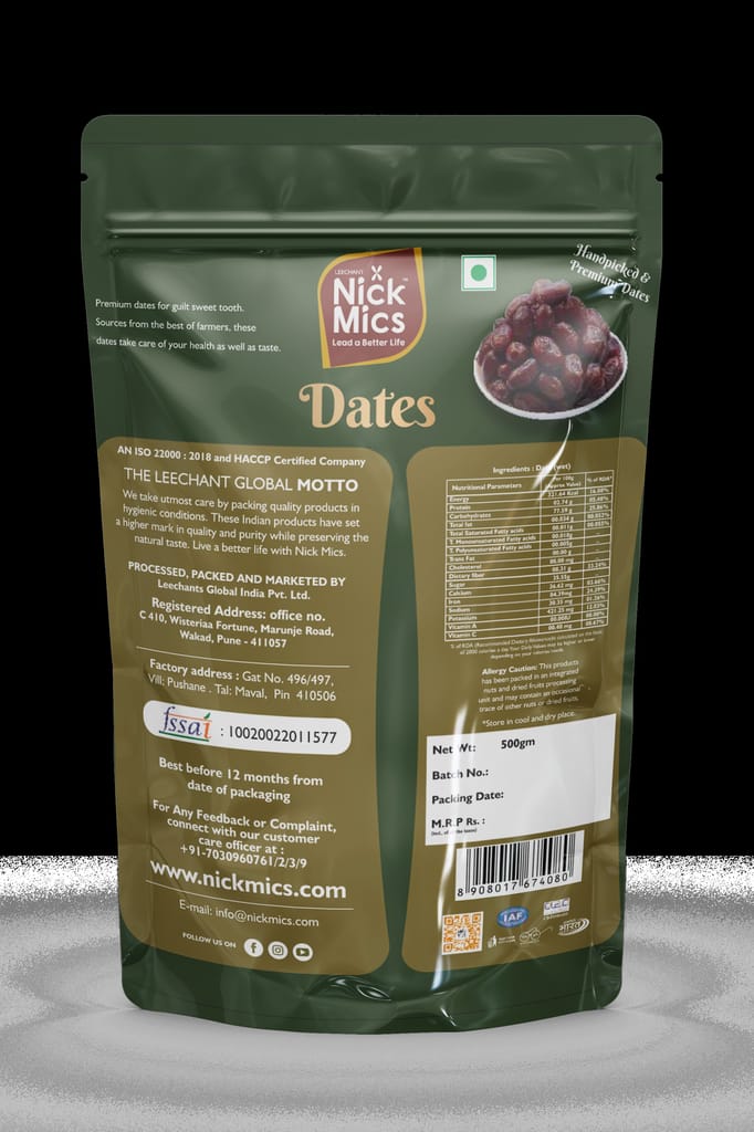 Nickmics Premium Dates 500 Gm