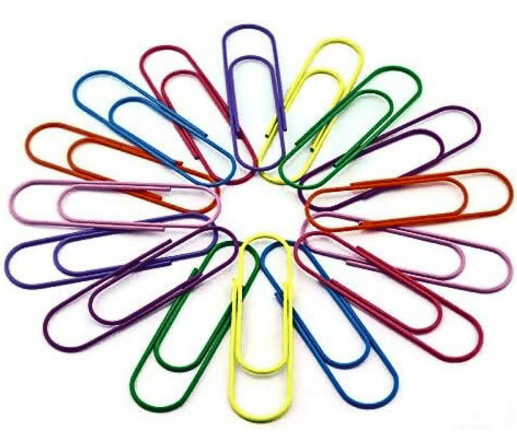 SAHAPECT 100 Nos Of 28 mm Multi Color Paper Pin, Paper Clip, Gem Pin, Binder Clip, Metal Stainless Steel U Clip, Stationary Clip Pin