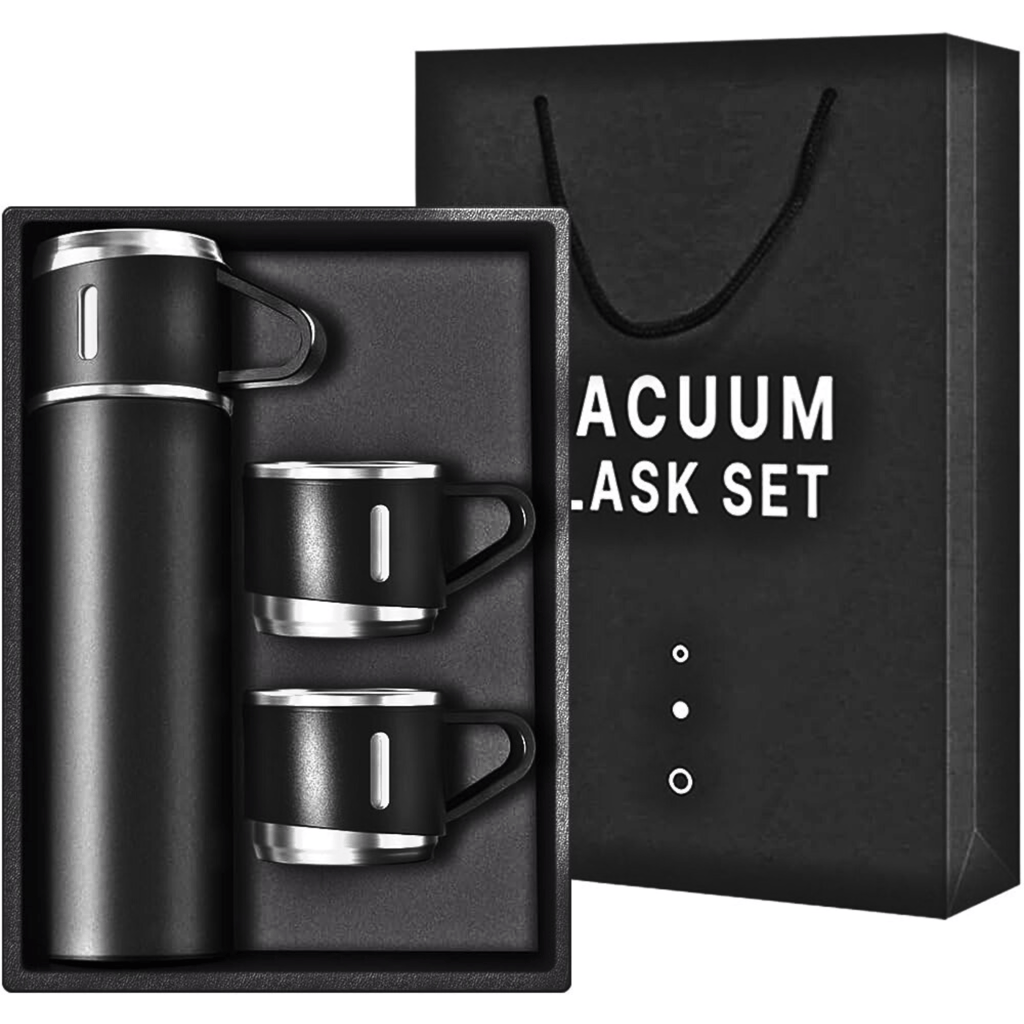 SAHAPECT Black 500 ml Vacuum Flask Set, Hot & Cold Bottle, Thermos Set For Best Gifting Ideas