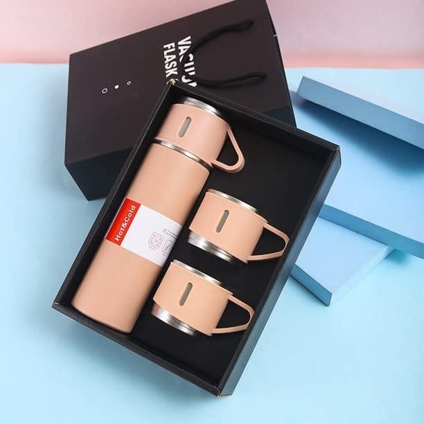 SAHAPECT Pink 500 ml Vacuum Flask Set, Hot & Cold Bottle, Thermos Set For Best Gifting Ideas