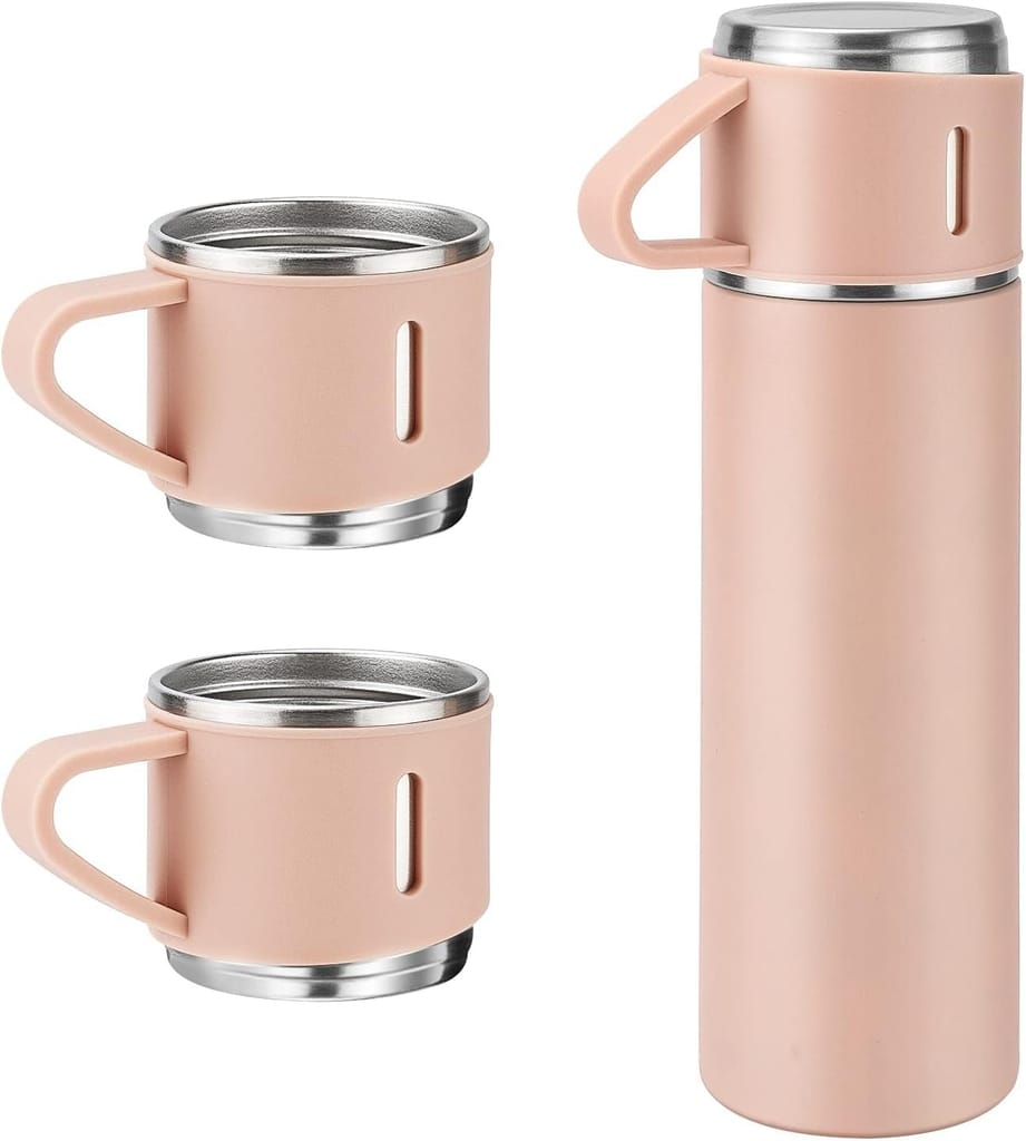 SAHAPECT Pink 500 ml Vacuum Flask Set, Hot & Cold Bottle, Thermos Set For Best Gifting Ideas