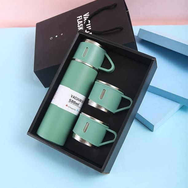 SAHAPECT Green 500 ml Vacuum Flask Set, Hot & Cold Bottle, Thermos Set For Best Gifting Ideas