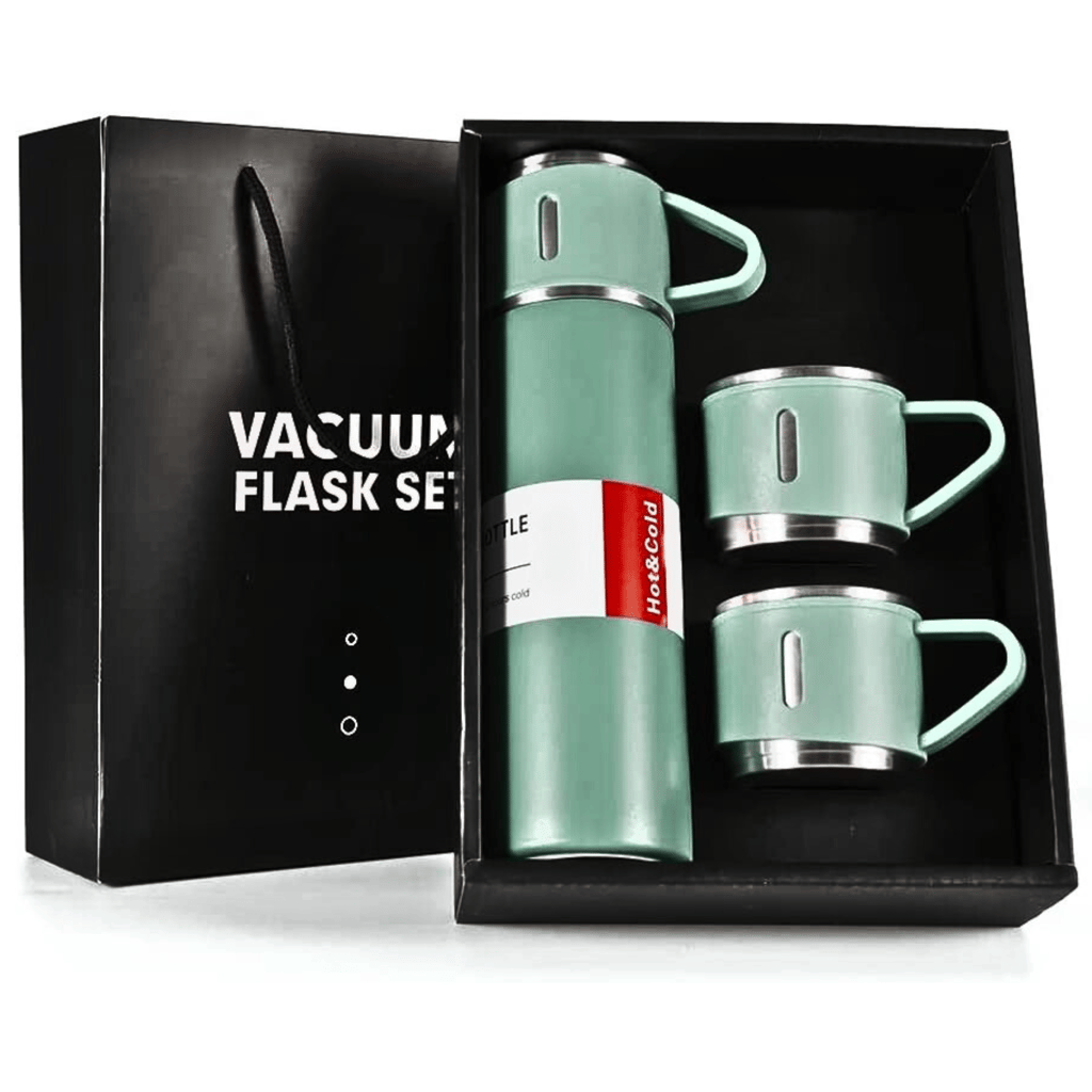SAHAPECT Green 500 ml Vacuum Flask Set, Hot & Cold Bottle, Thermos Set For Best Gifting Ideas