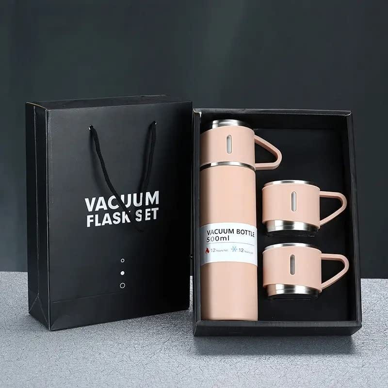 SAHAPECT Pink 500 ml Vacuum Flask Set, Hot & Cold Bottle, Thermos Set For Best Gifting Ideas