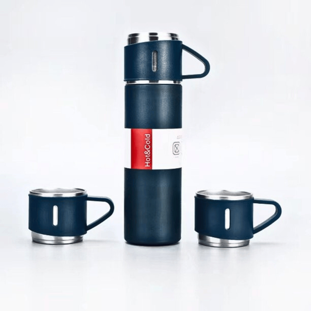 SAHAPECT Blue 500 ml Vacuum Flask Set, Hot & Cold Bottle, Thermos Set For Best Gifting Ideas