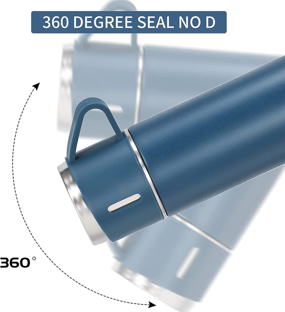 SAHAPECT Blue 500 ml Vacuum Flask Set, Hot & Cold Bottle, Thermos Set For Best Gifting Ideas