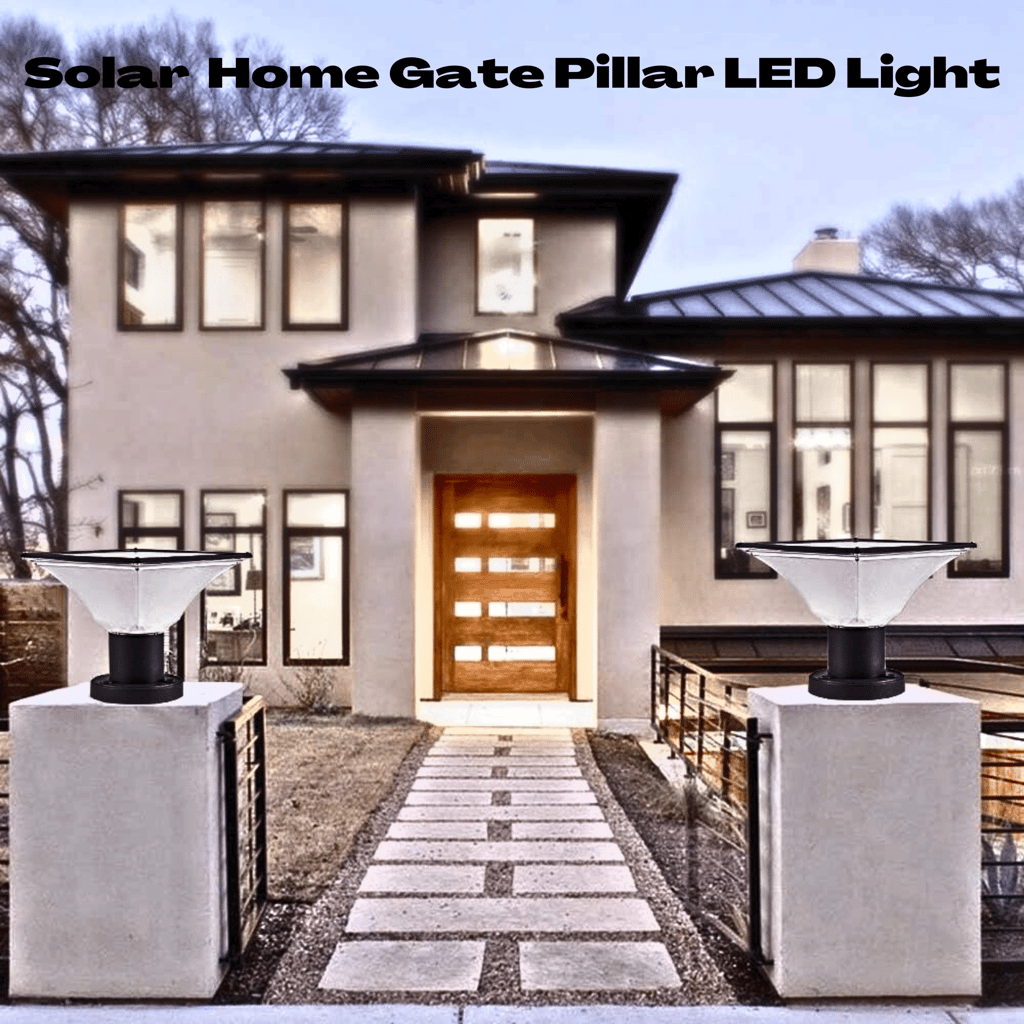 SAHAPECT 10 Watt 20 LED, Solar LED Light, Solar Gate Light, Pillar Pole Post Light, Automatic Outdoor Waterproof Light Multi Colour Lamp