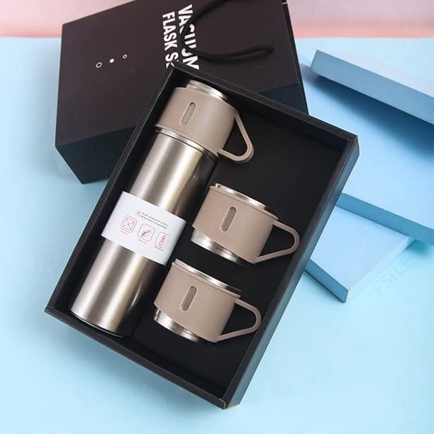 SAHAPECT Silver 500 ml Vacuum Flask Set, Hot & Cold Bottle, Thermos Set For Best Gifting Ideas
