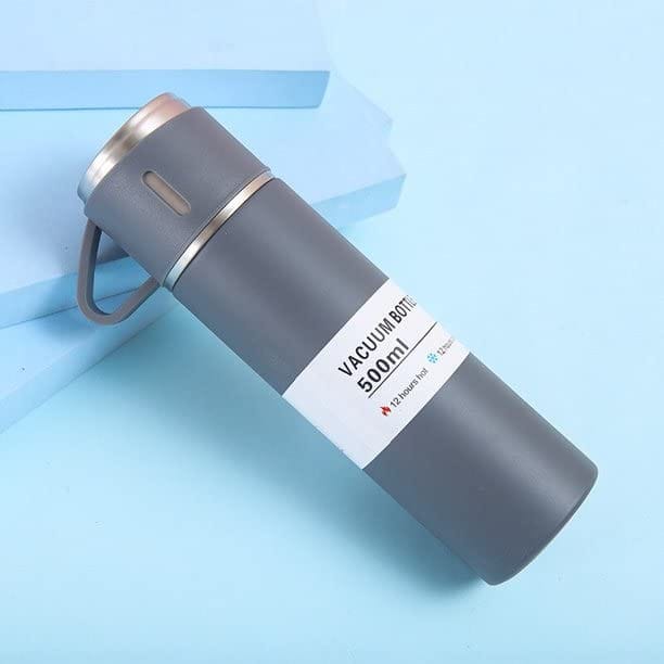 SAHAPECT Grey 500 ml Vacuum Flask Set, Hot & Cold Bottle, Thermos Set For Best Gifting Ideas