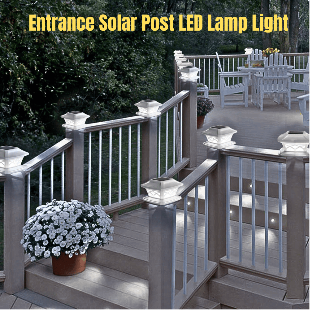 SAHAPECT 2 W, 2 LED, White Solar LED Light, Post Light, Outdoor Waterproof Light, Automatic Energy Saving ABS Lamp