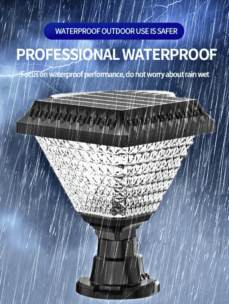 SAHAPECT 33 LED 10 W Square 4 in 1, Solar LED Light, Solar Gate Pillar Post Ground Wall Stake Light, Outdoor Waterproof Light, Multi Color RGB Lamp With Remote