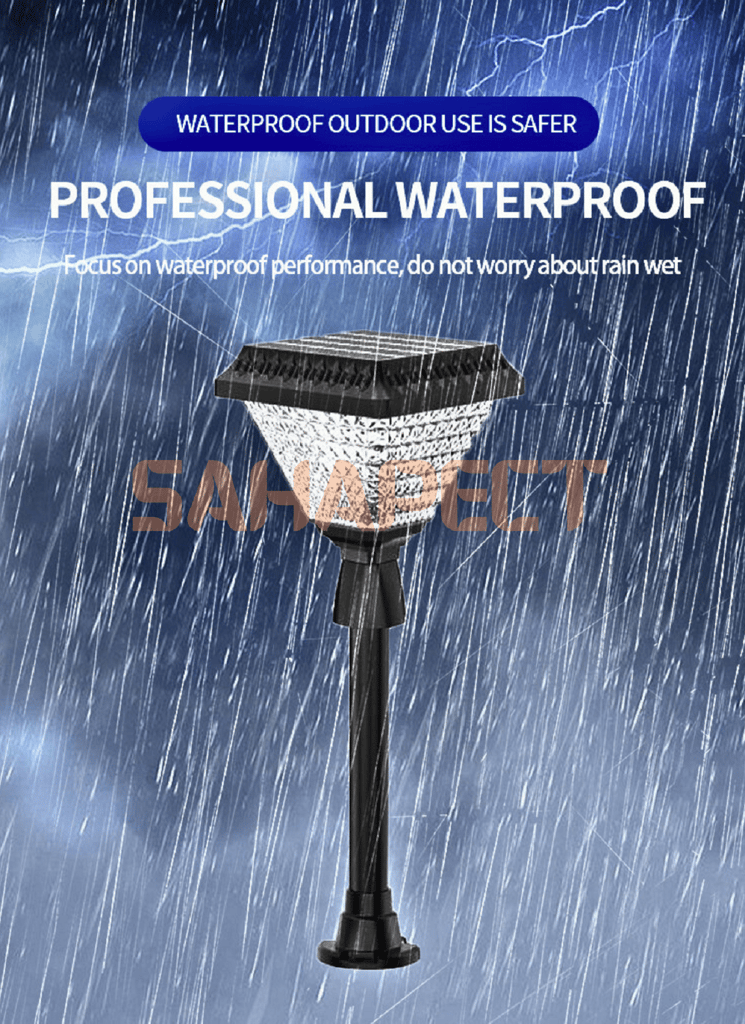 SAHAPECT 33 LED 10 W Square Solar LED Light, Solar Gate Pillar Post Ground Light, Outdoor Waterproof Light, Multi Color RGB Lamp With Remote