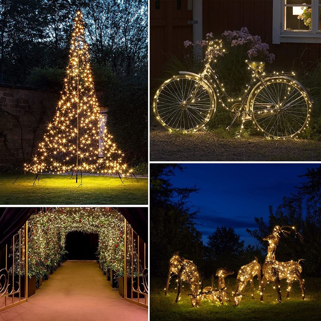 SAHAPECT Solar LED Light, 200 LED 22 Mtr Long, Warm White Lights,Copper Wire, String Fairy LED Light Lamp