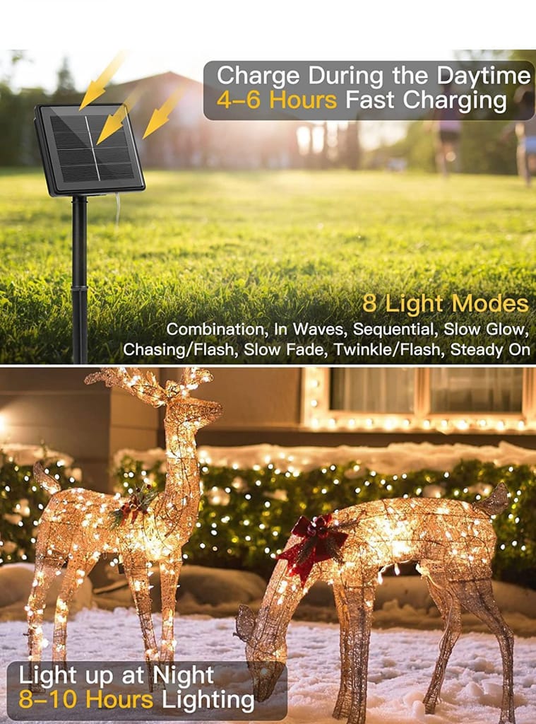 SAHAPECT Solar LED Light, 200 LED 22 Mtr Long, Warm White Lights,Copper Wire, String Fairy LED Light Lamp