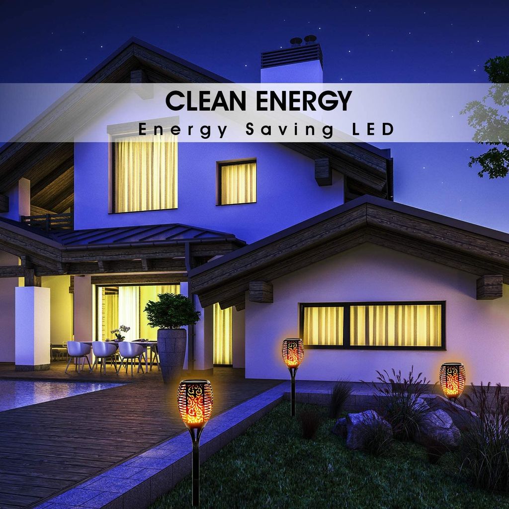 SAHAPECT Solar LED Light, 72 Led Garden Marshal Flickering Flame Torch Light Lamp-Pack of 1