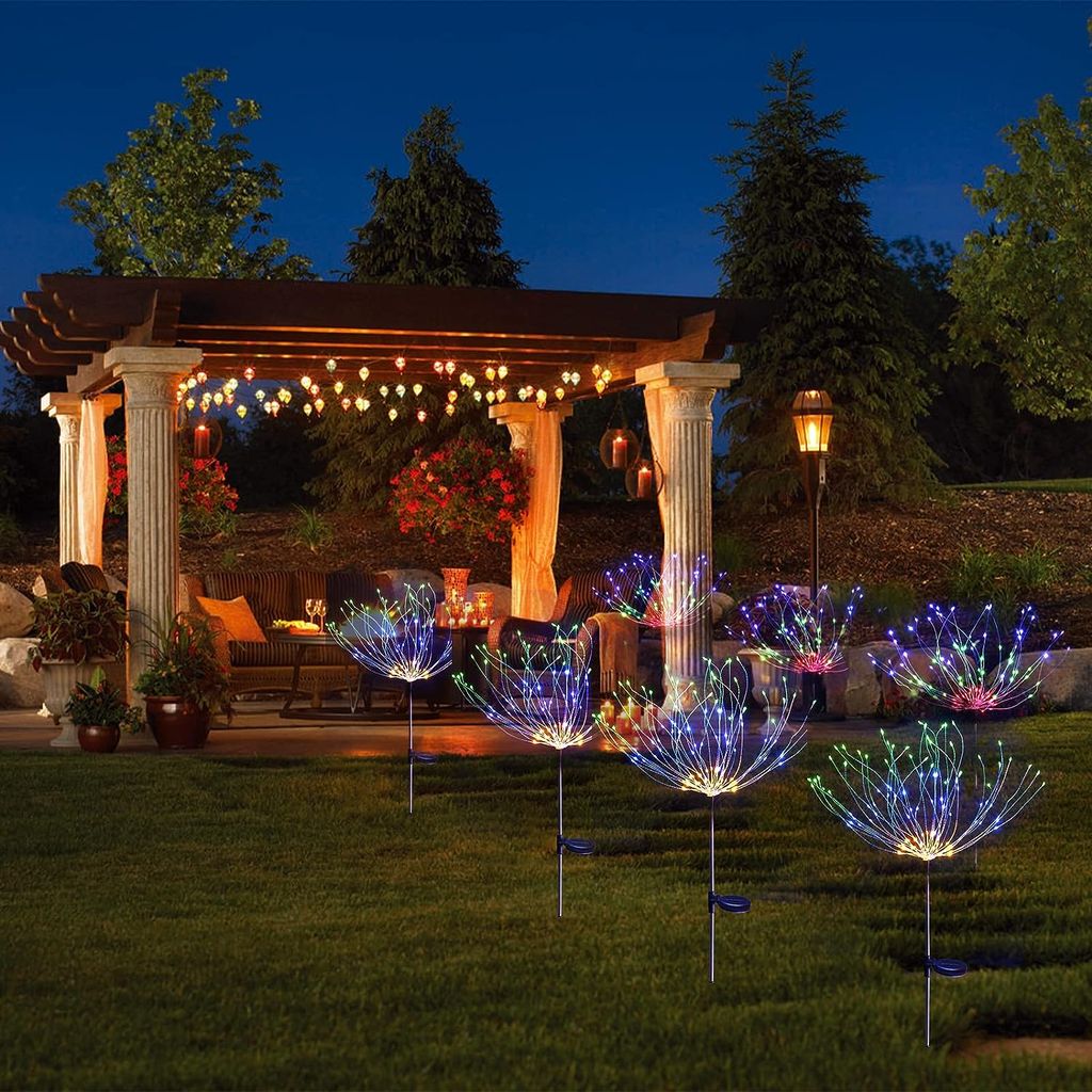 SAHAPECT Solar LED Light, 90 LED 40 Copper Wire, Multi Color, Firework Light Lamp – Pack of 2