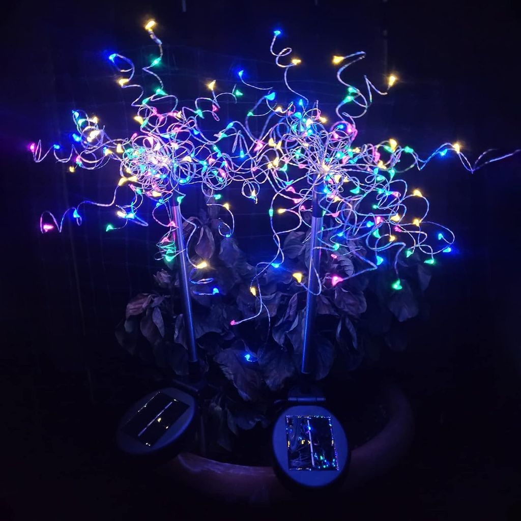SAHAPECT Solar LED Light, 90 LED 40 Copper Wire, Multi Color, Firework Light Lamp – Pack of 2