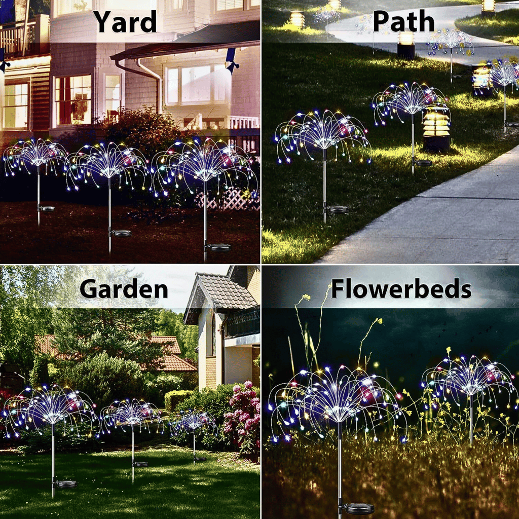 SAHAPECT Solar LED Light, 90 LED 40 Copper Wire, Multi Color, Firework Light Lamp – Pack of 2