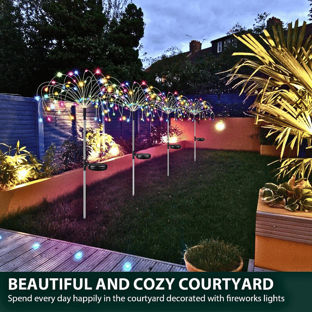 SAHAPECT Solar LED Light, 90 LED 40 Copper Wire, Multi Color, Firework Light Lamp – Pack of 2