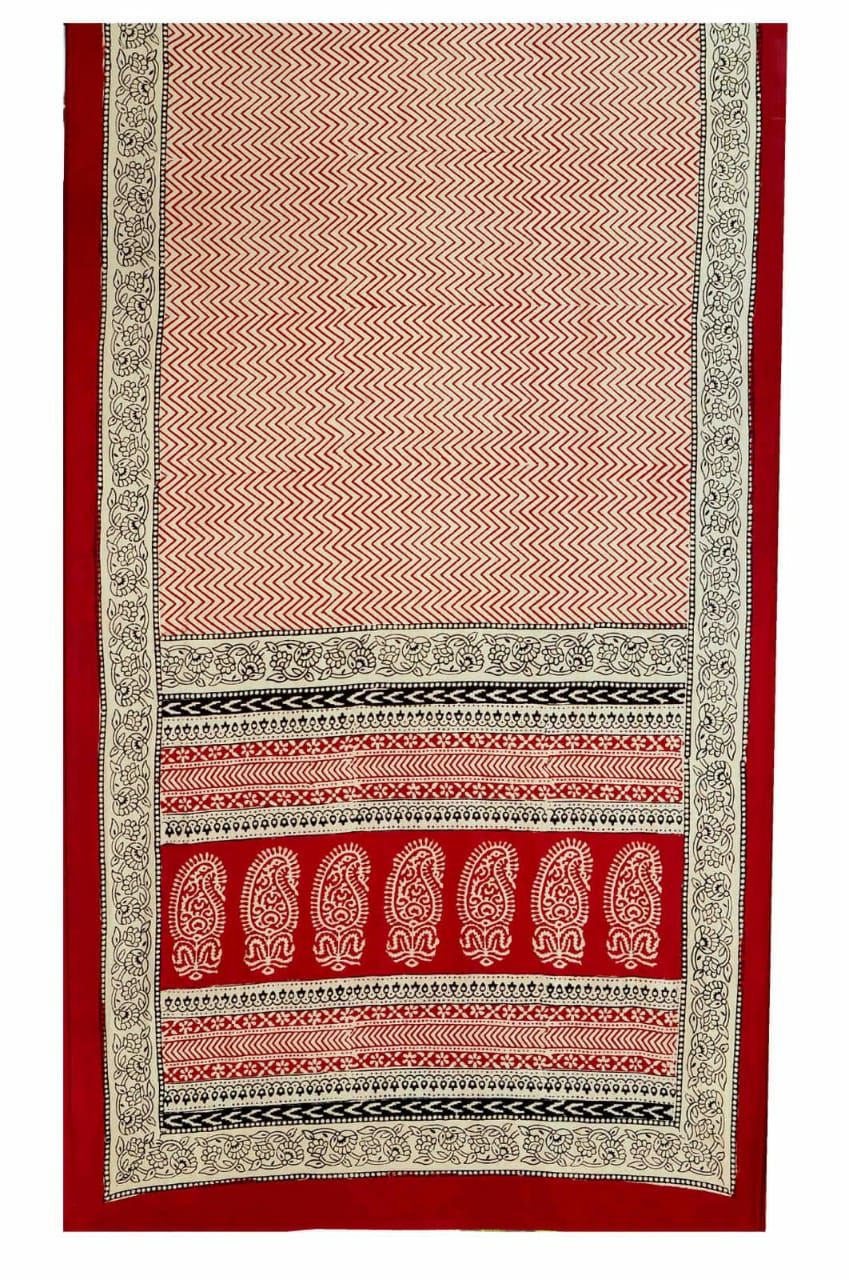 Silk Stole Bagh Print