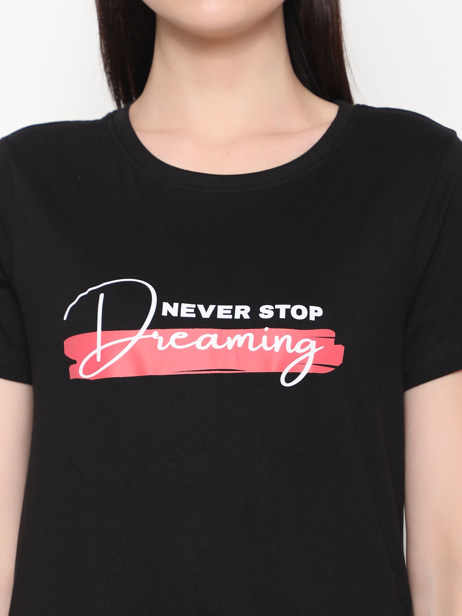 OUTFLITS Ladies Solid Tshirts