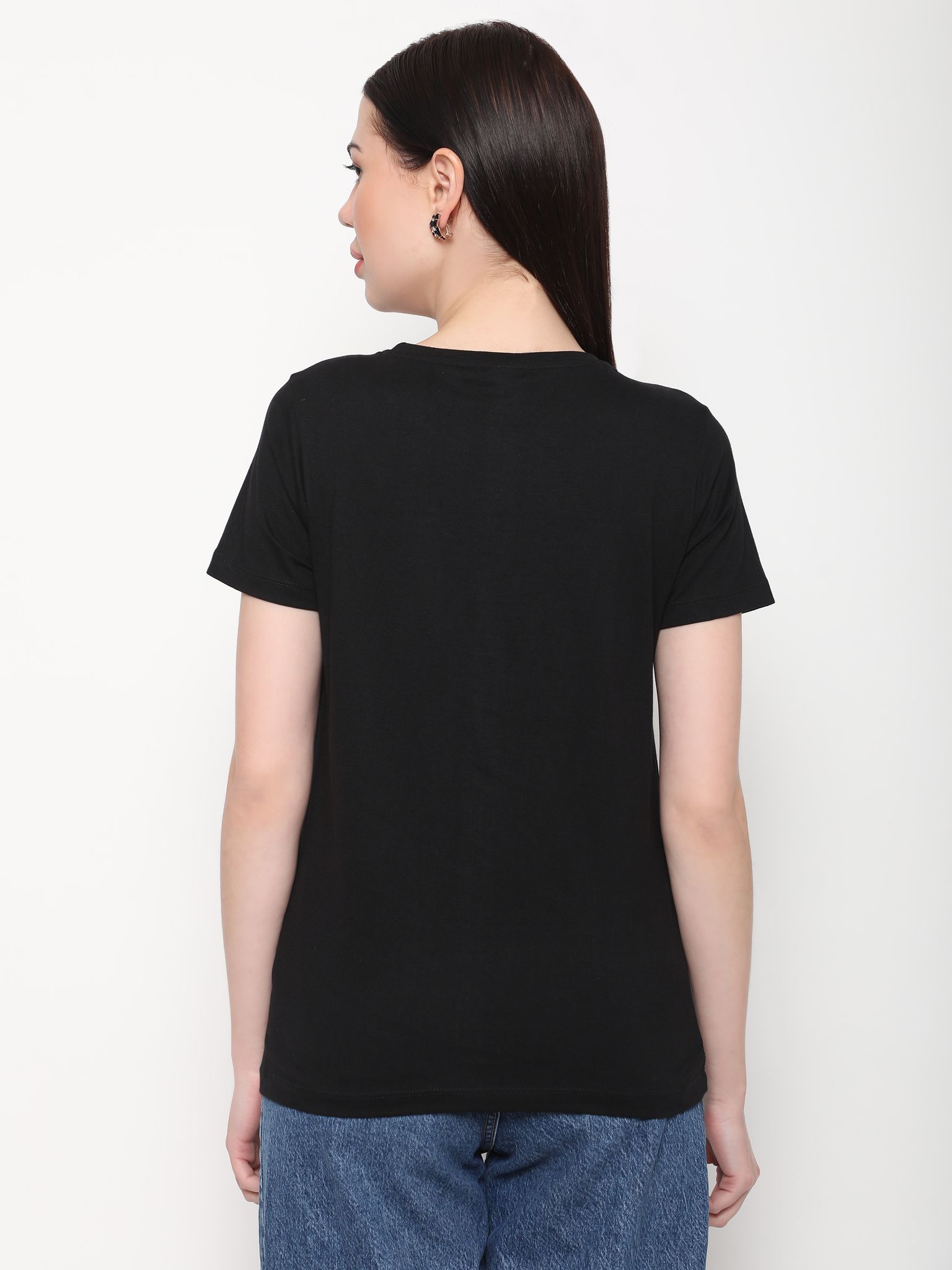 OUTFLITS Ladies Solid Tshirts