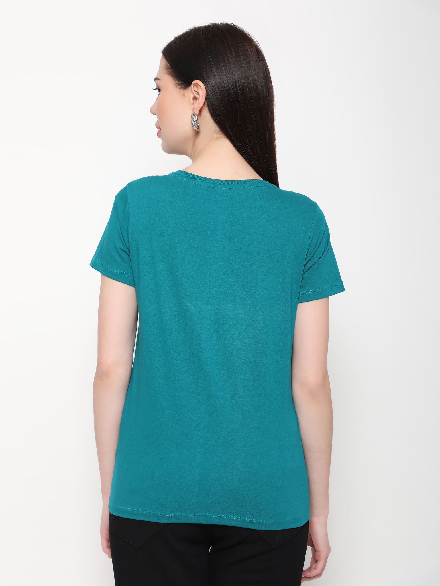 OUTFLITS Ladies Solid Tshirts