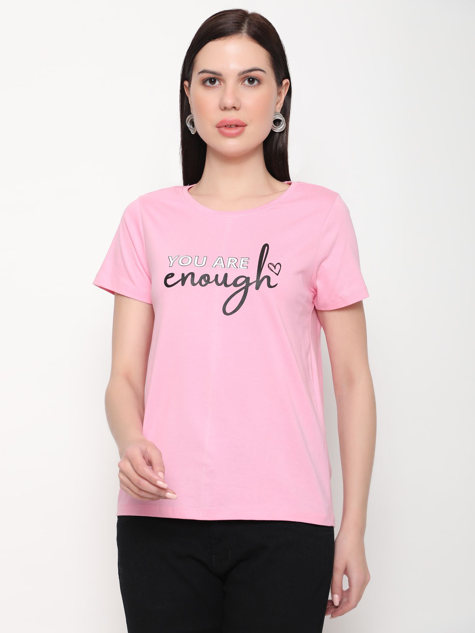 OUTFLITS Ladies Solid Tshirts