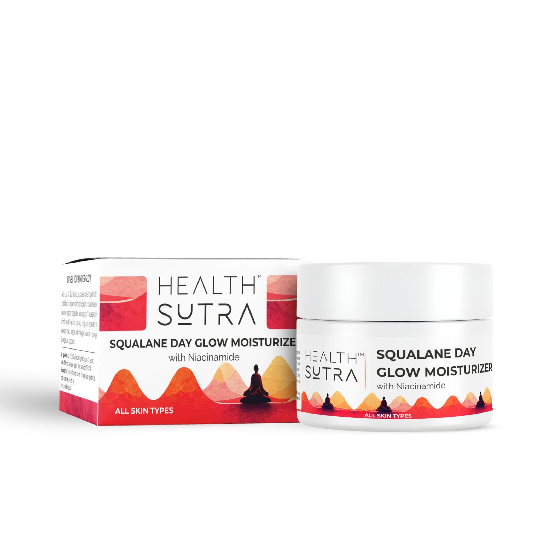 Health Sutra Squalane (Plant) Day Glow Moisturizer cream for face with Niacinamide|Moisturizer for Dry Skin |Deep Hydration Face Moisturizer Cream for Radiant Skin|Non Greasy |Fragrance Free