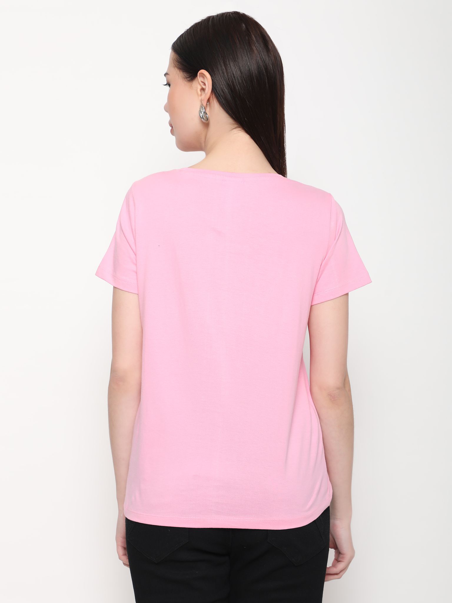 OUTFLITS Ladies Solid Tshirts