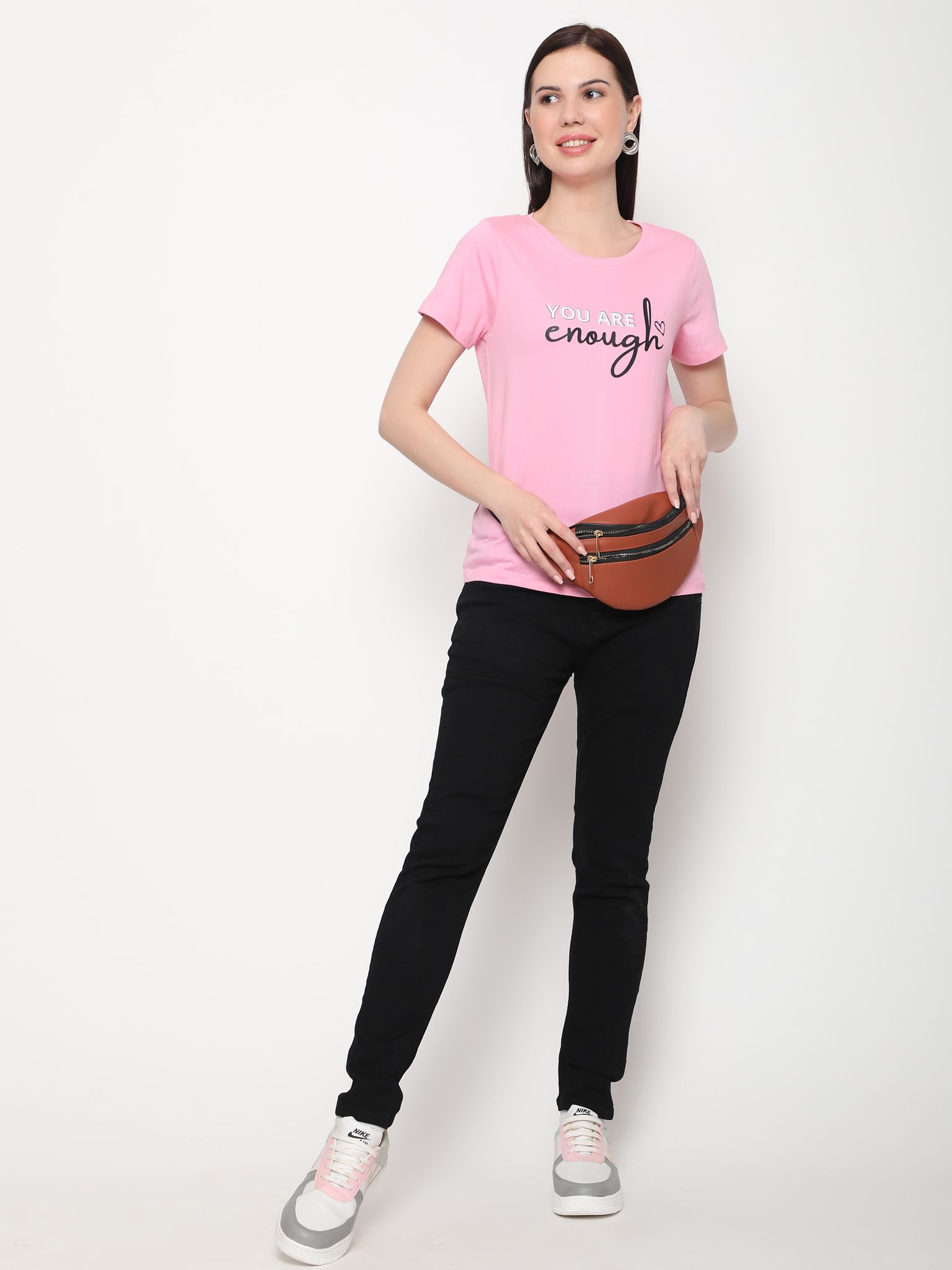 OUTFLITS Ladies Solid Tshirts