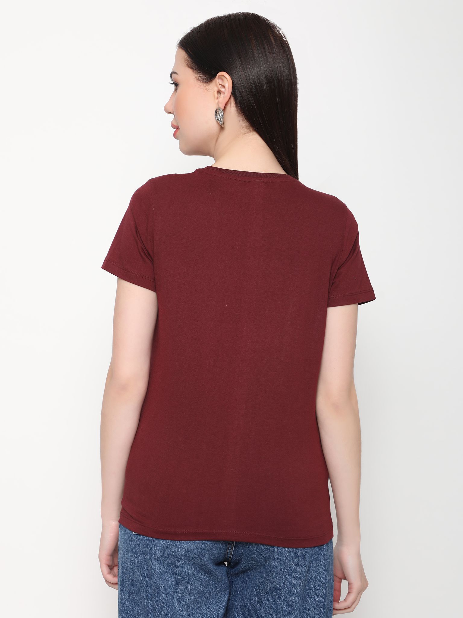 OUTFLITS Ladies Solid Tshirts