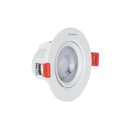 12W Neutral White Adjustable Halo led Spot Light | Compact Design with 120° Beam Angle | Recessed Down Light for False Ceiling | Cutout - 4.5 inch | Pack of 1