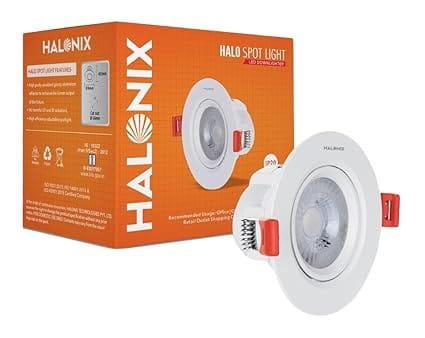 12W Neutral White Adjustable Halo led Spot Light | Compact Design with 120° Beam Angle | Recessed Down Light for False Ceiling | Cutout - 4.5 inch | Pack of 1