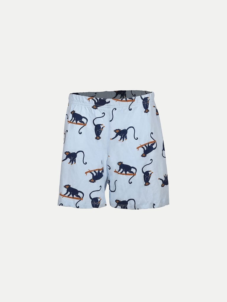 Girls Light Blue Animal All-over Printed Lounge Shorts - Shorts | Buy online on ZillyBuy
